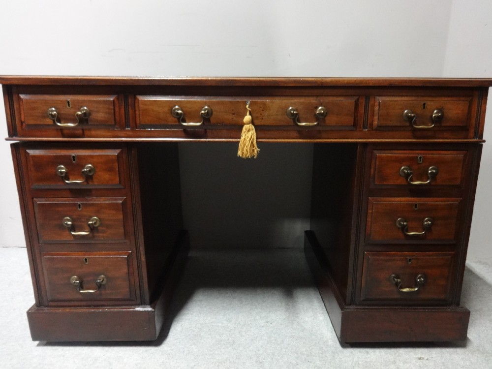 Victorian Walnut Pedestal Desk