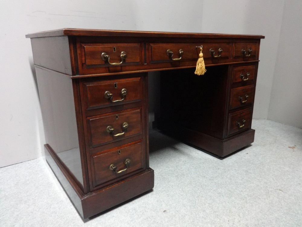 Victorian Walnut Pedestal Desk View II