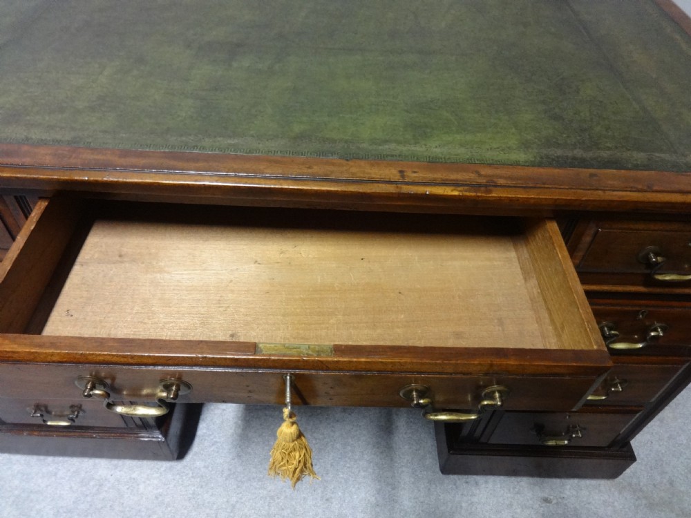 Victorian Walnut Pedestal Desk View VI