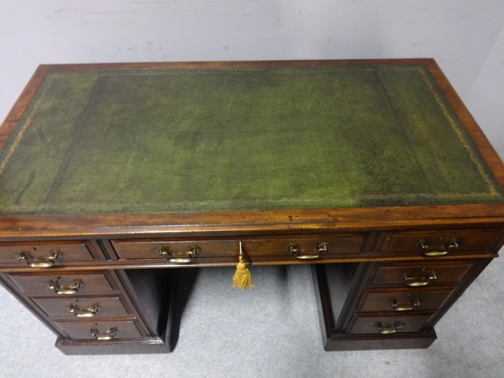 Victorian Walnut Pedestal Desk View VII