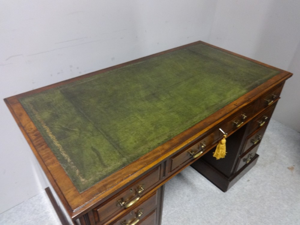 Victorian Walnut Pedestal Desk View VIII