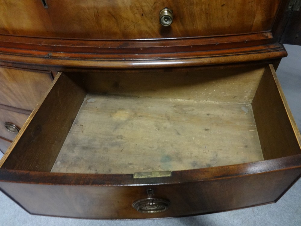 Very Nice Regency Bow Front Bookcase View VIII