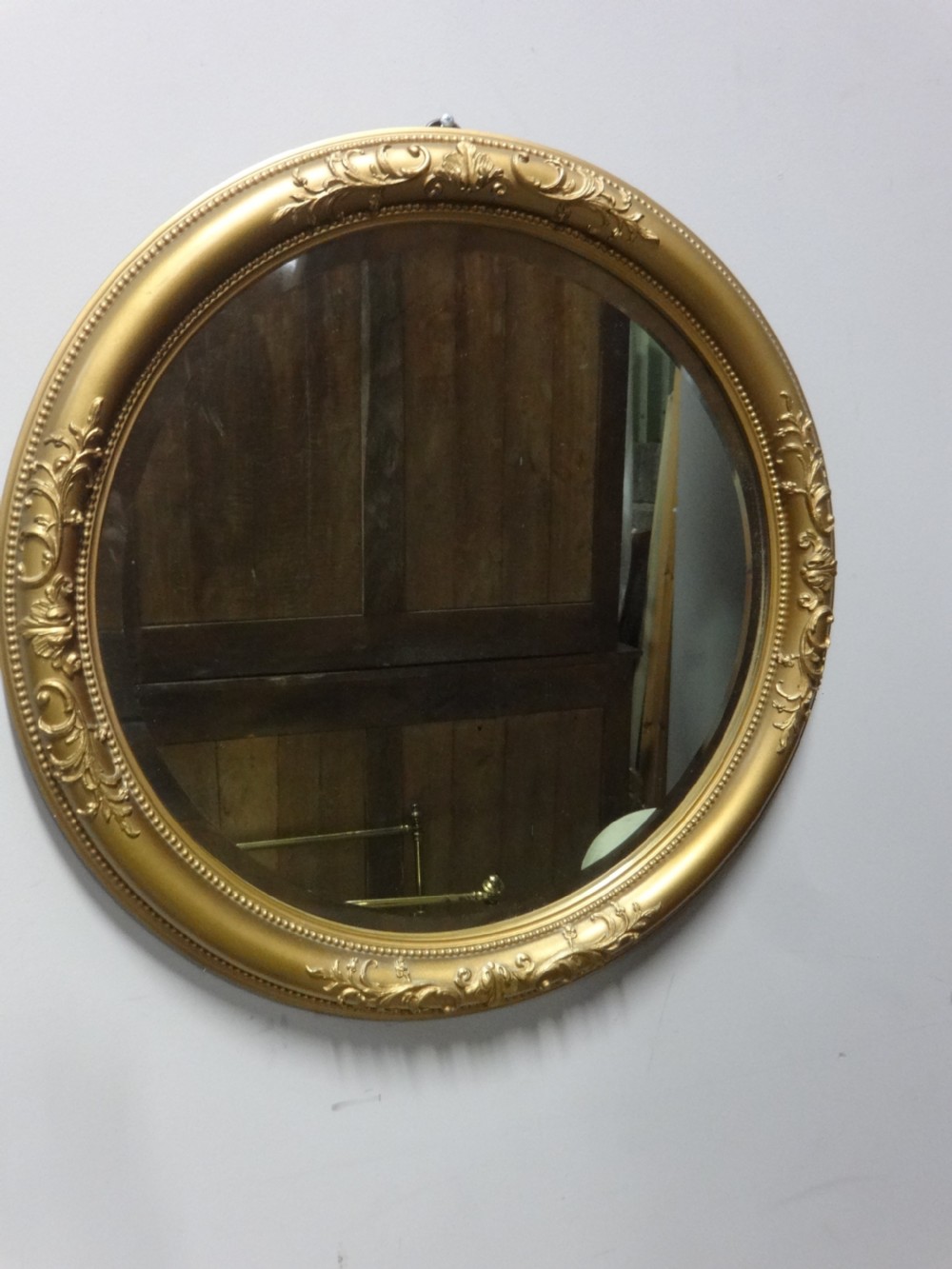 Good Round Gilt Mirror View II