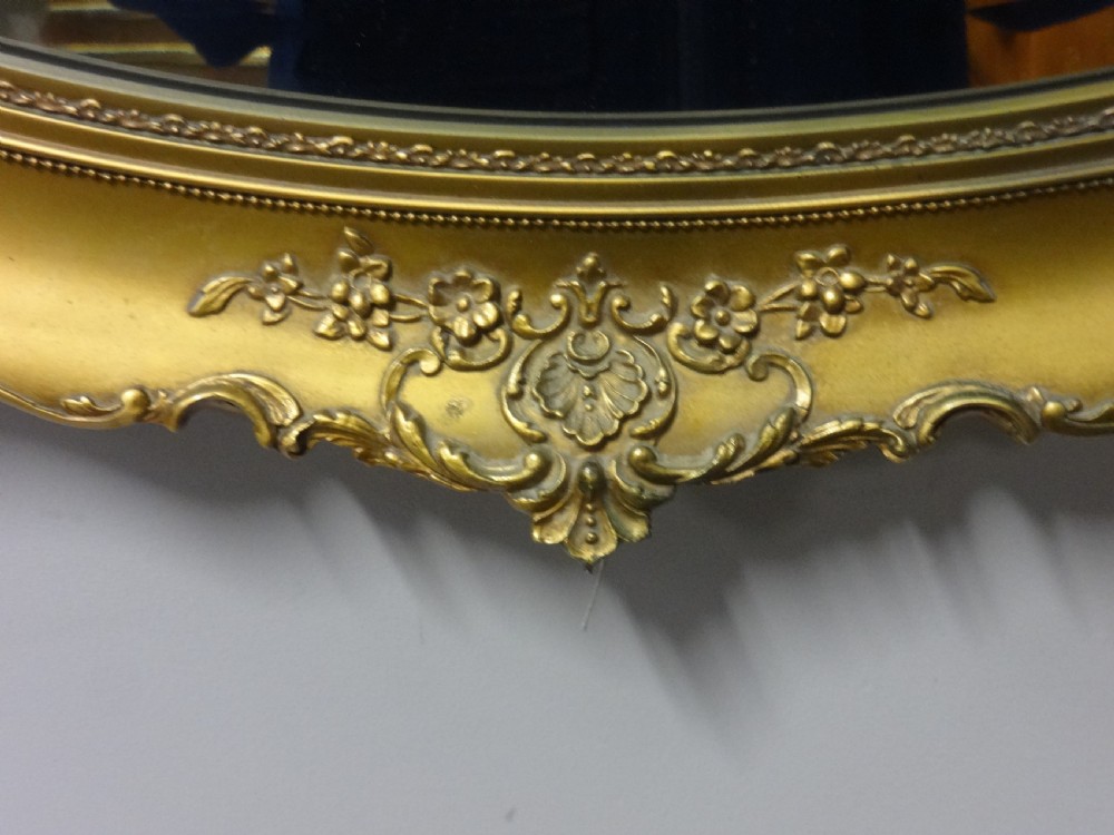 Edwardian Oval Gilt Mirror View II
