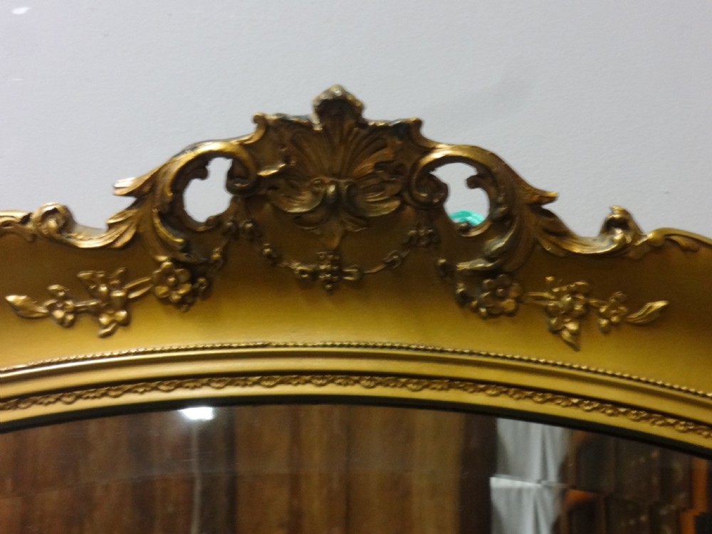 Edwardian Oval Gilt Mirror View III