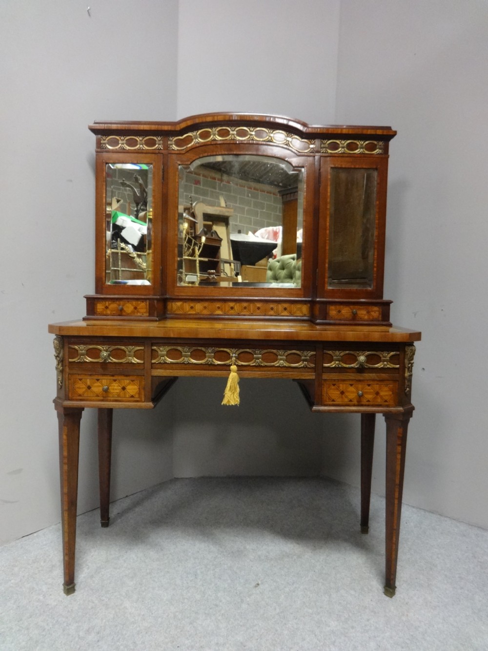 Very Pretty French Marquetry Dressing Table View IV
