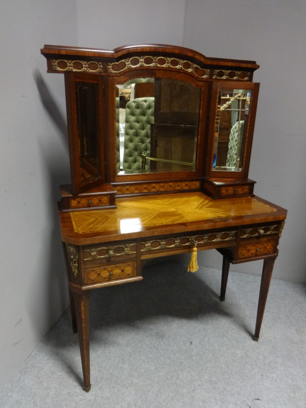 Very Pretty French Marquetry Dressing Table View VII