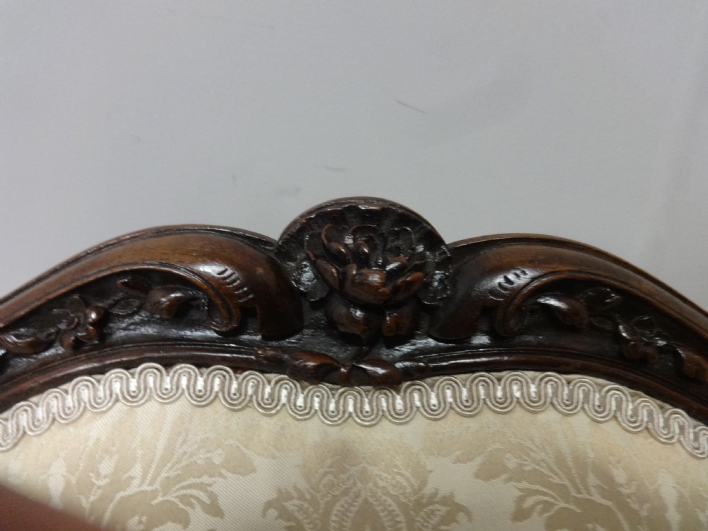 Great Pair French Walnut Side Chairs View IX