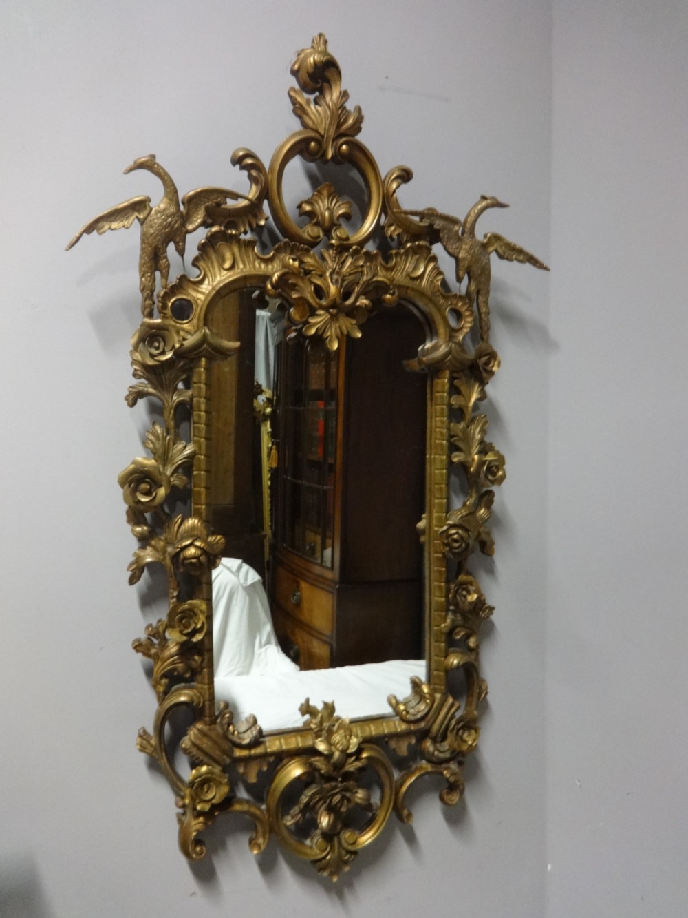 Outstanding Chippendale Gilt  Wall Mirror View V