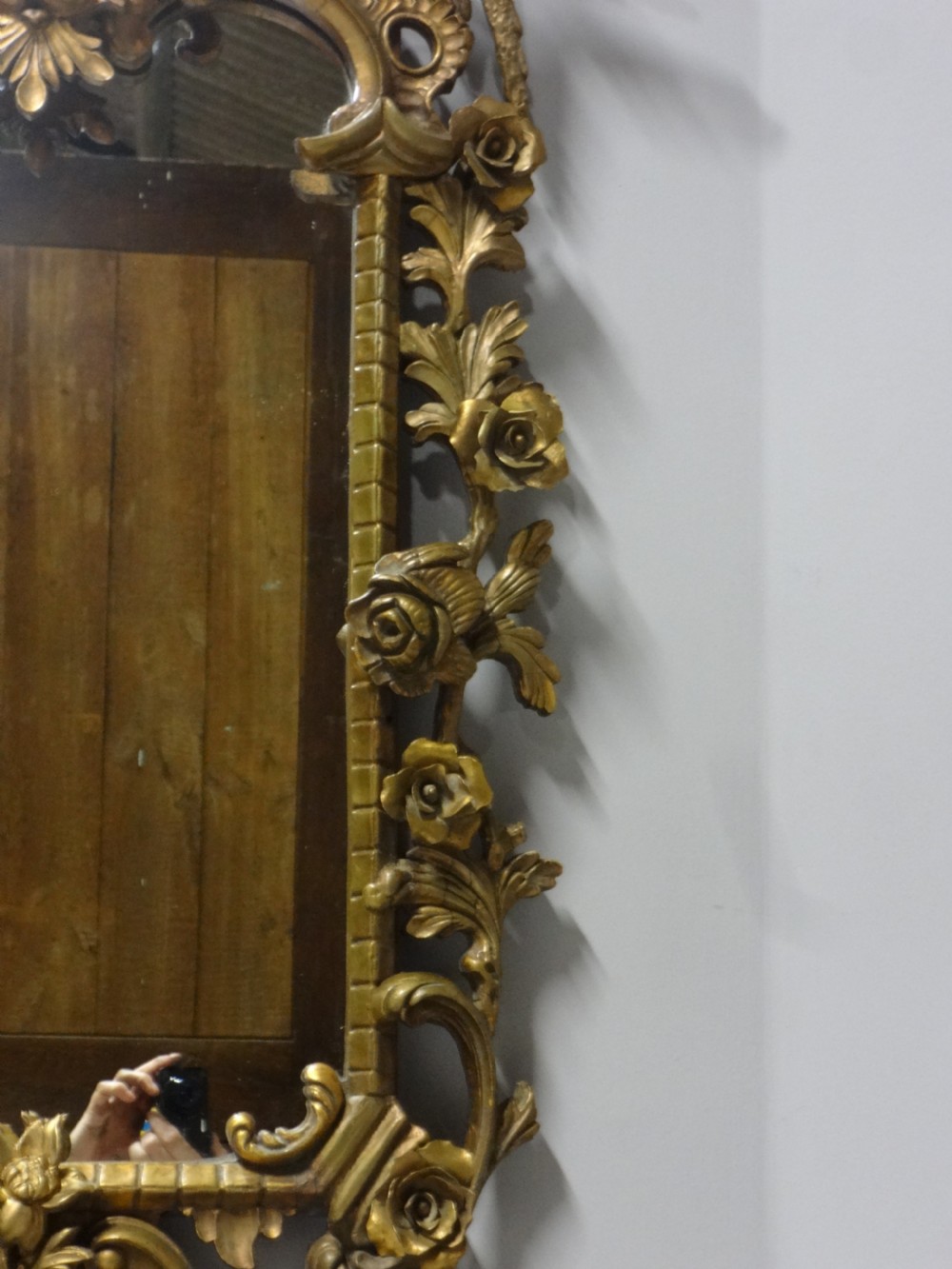 Outstanding Chippendale Gilt  Wall Mirror View VI