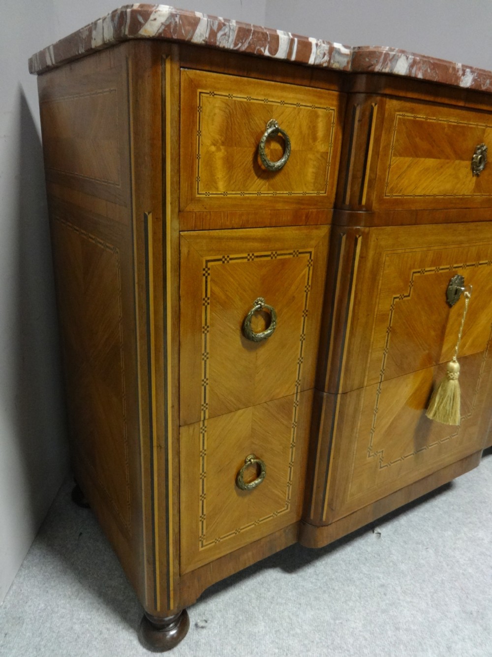 Superb French Tulipwood Inlaid Commode Chest of Drawers View V