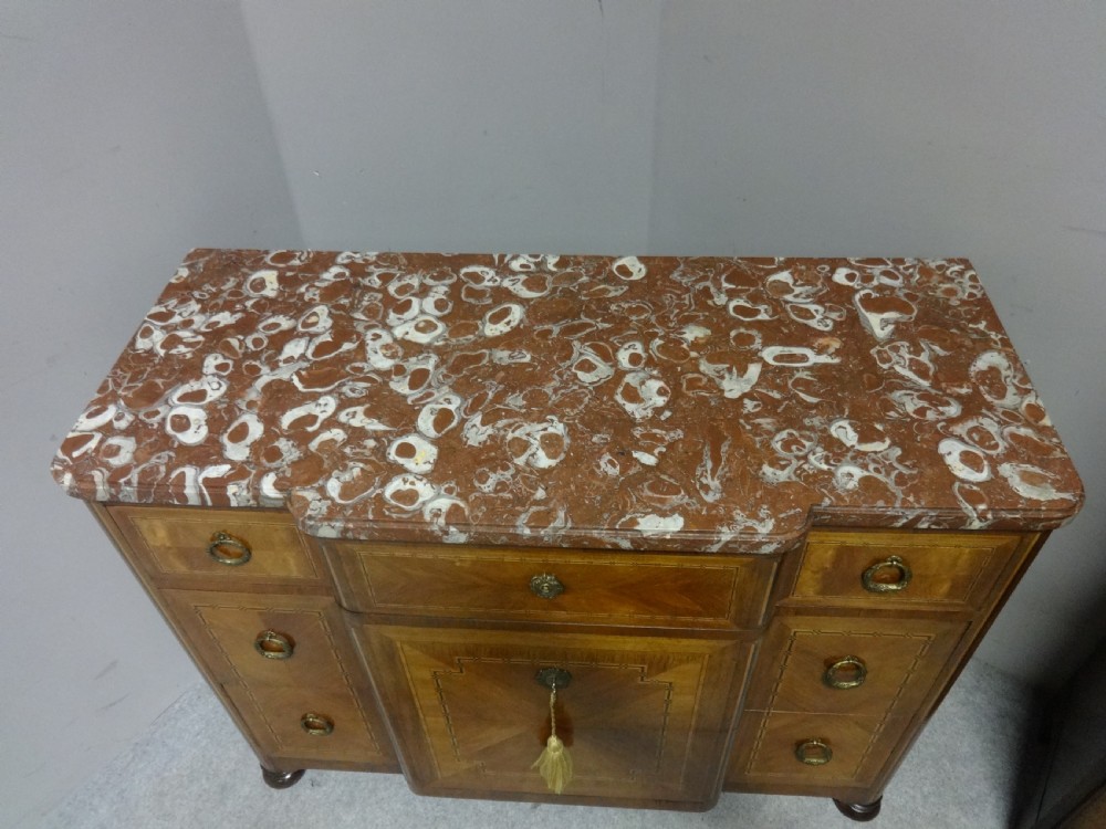 Superb French Tulipwood Inlaid Commode Chest of Drawers View VI