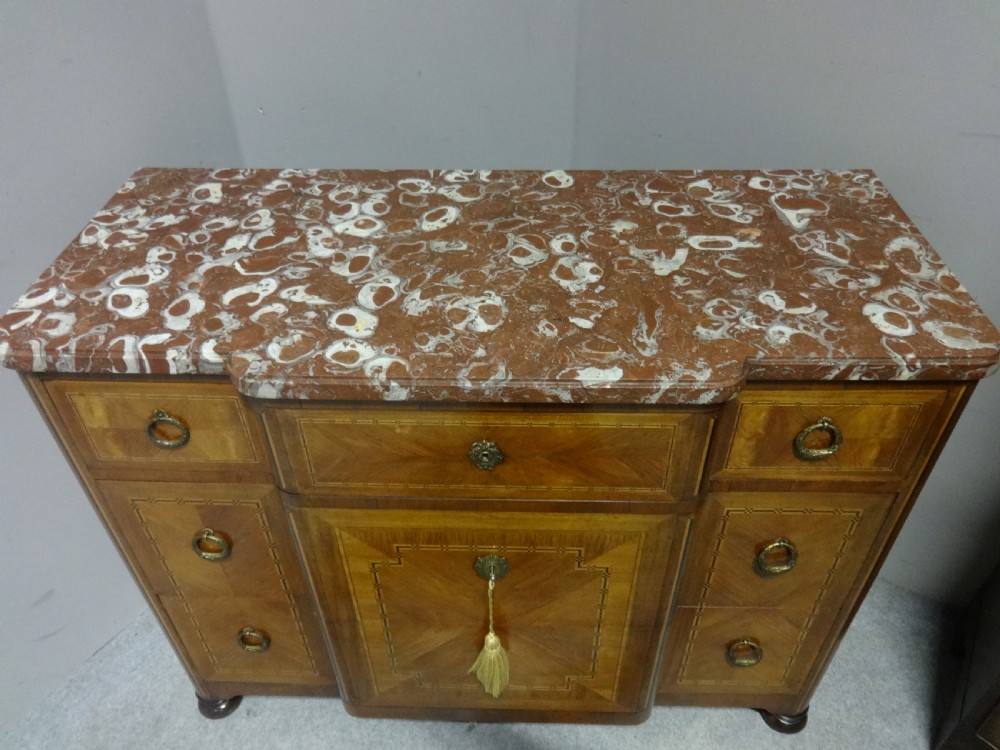 Superb French Tulipwood Inlaid Commode Chest of Drawers View VII