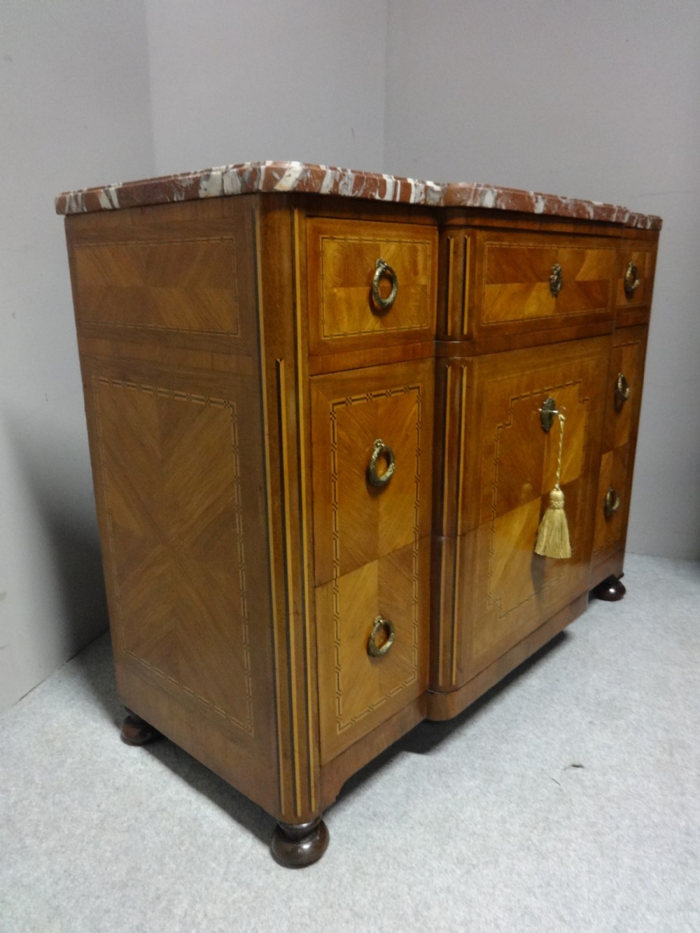 Superb French Tulipwood Inlaid Commode Chest of Drawers View X