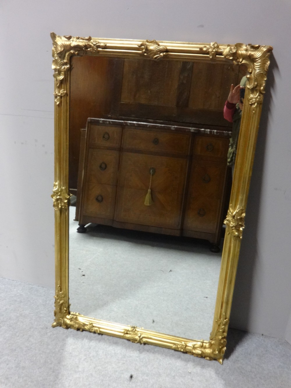 Very Good Edwardian Gilt Mirror View V