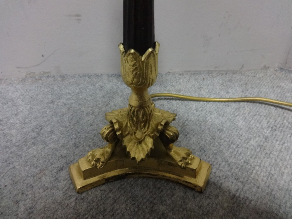 Very Nice Pair Gilt Metal Table Lamps View VI