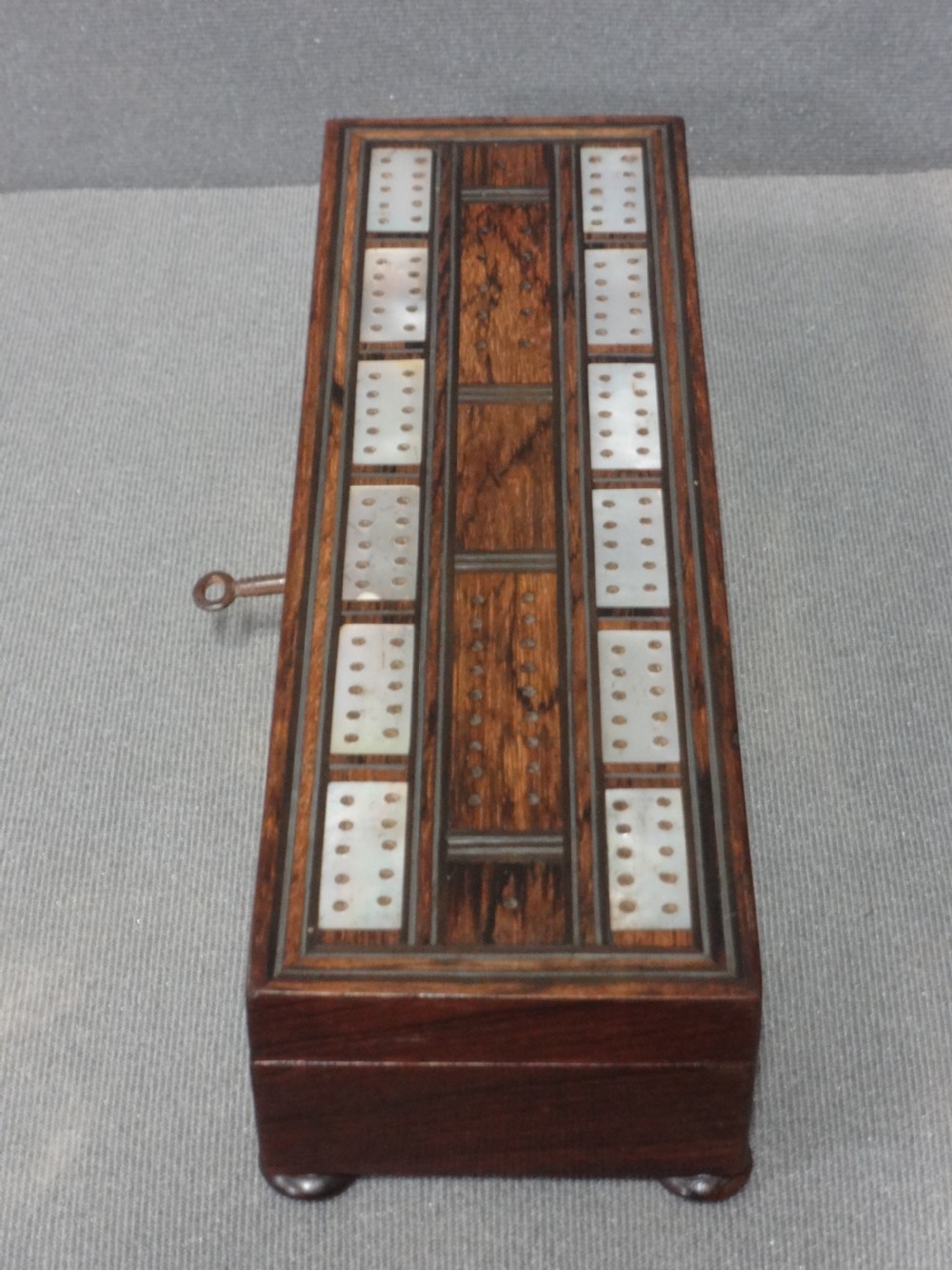 Superb Rosewood Cribbage Games Box (1) View IV