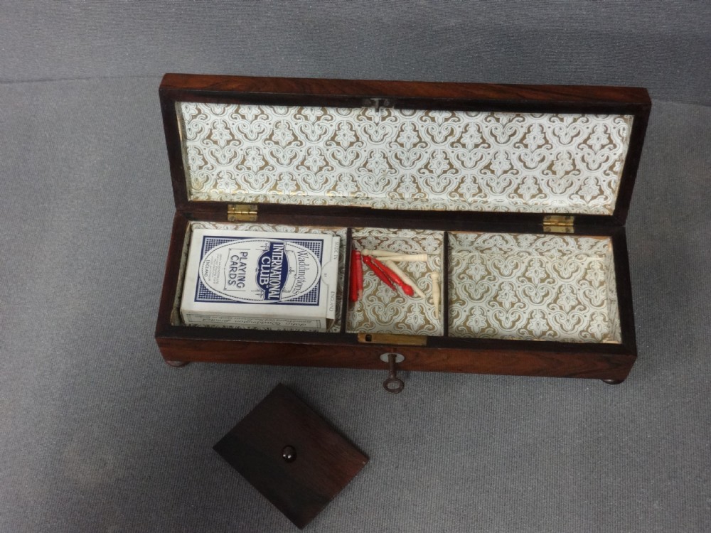 Superb Rosewood Cribbage Games Box (1) View VII