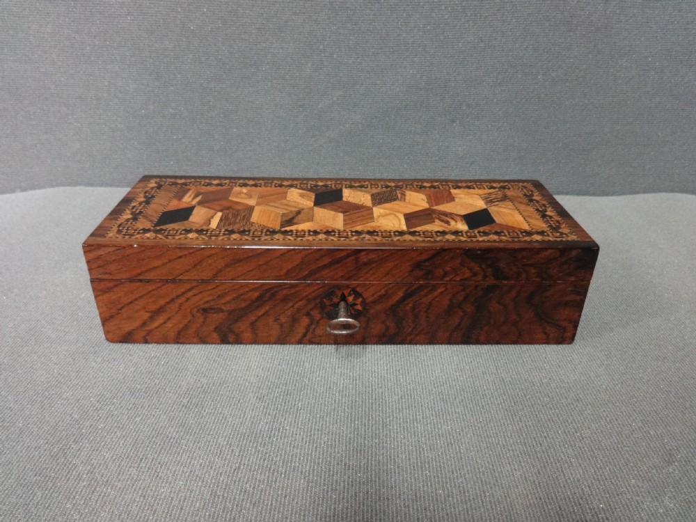 Excellent quality  Rosewood Tunbridge Glove Box View II