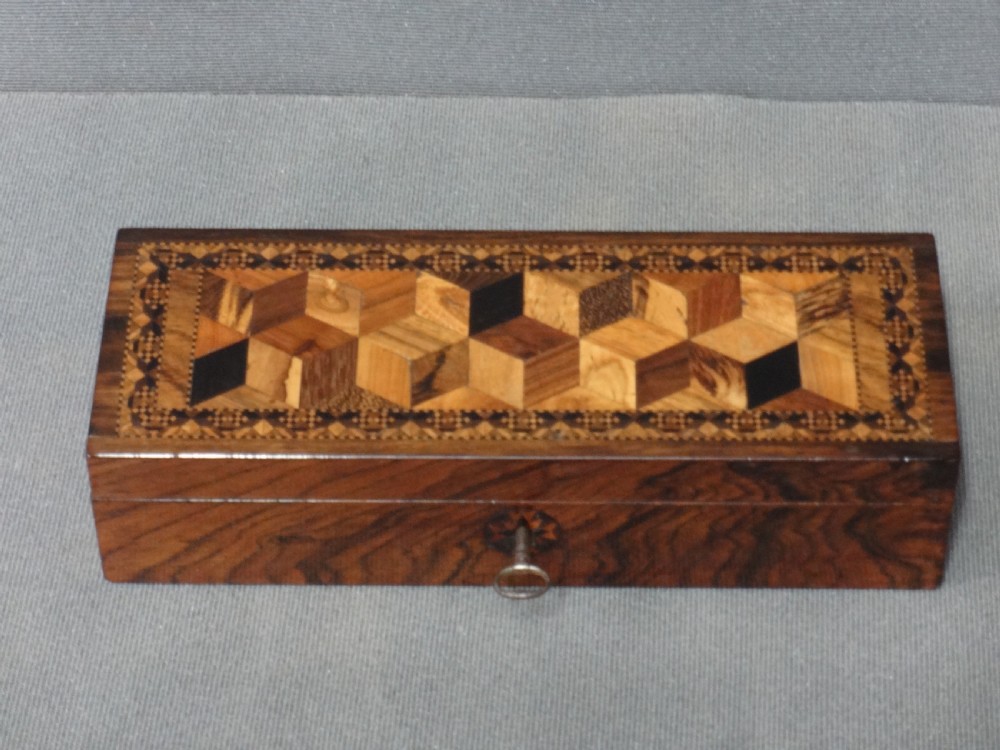 Excellent quality  Rosewood Tunbridge Glove Box View III