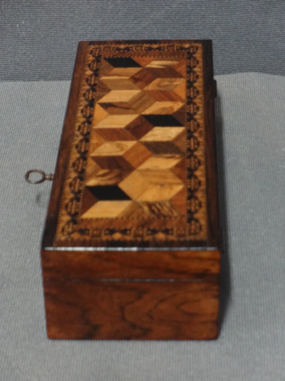 Excellent quality  Rosewood Tunbridge Glove Box View IV