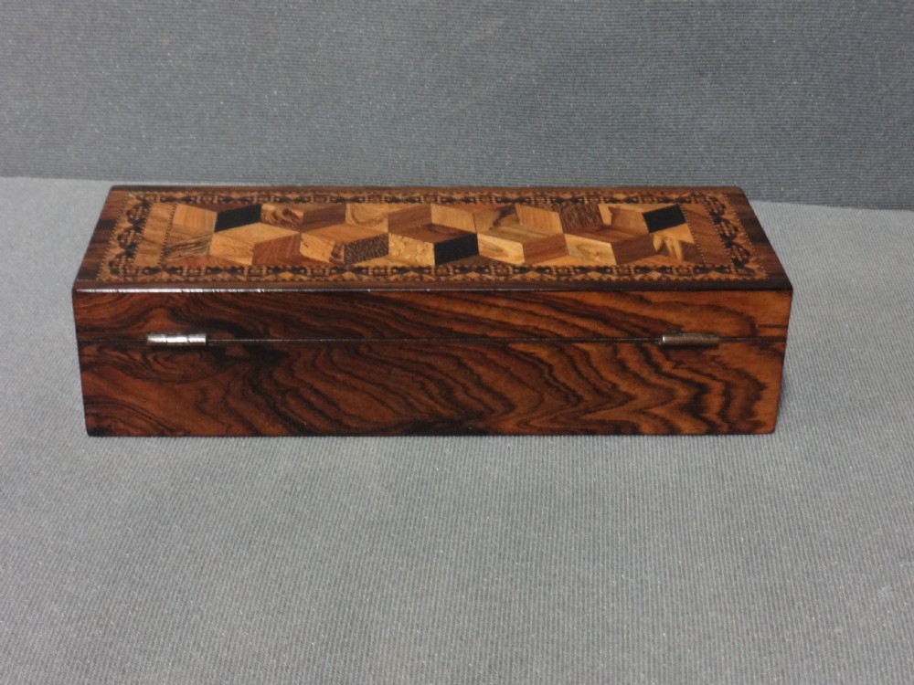 Excellent quality  Rosewood Tunbridge Glove Box View V