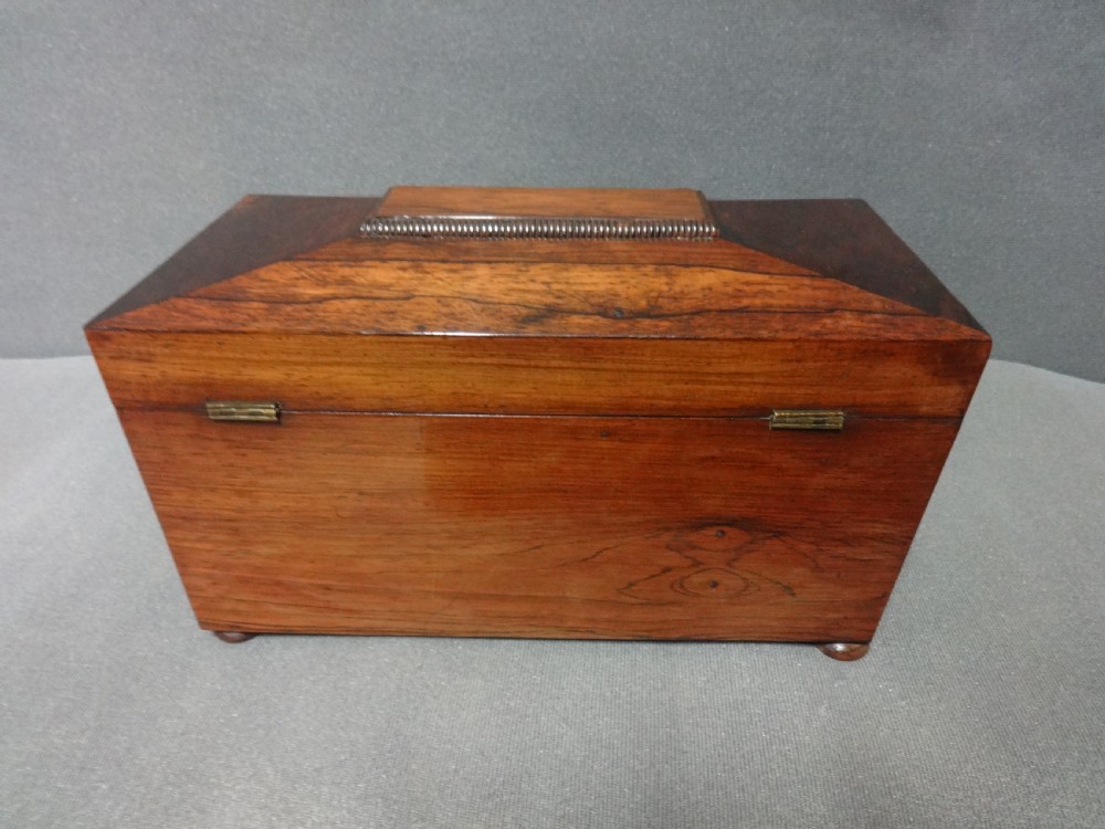 Very Good Regency Rosewood Tea Caddy (3) View IV
