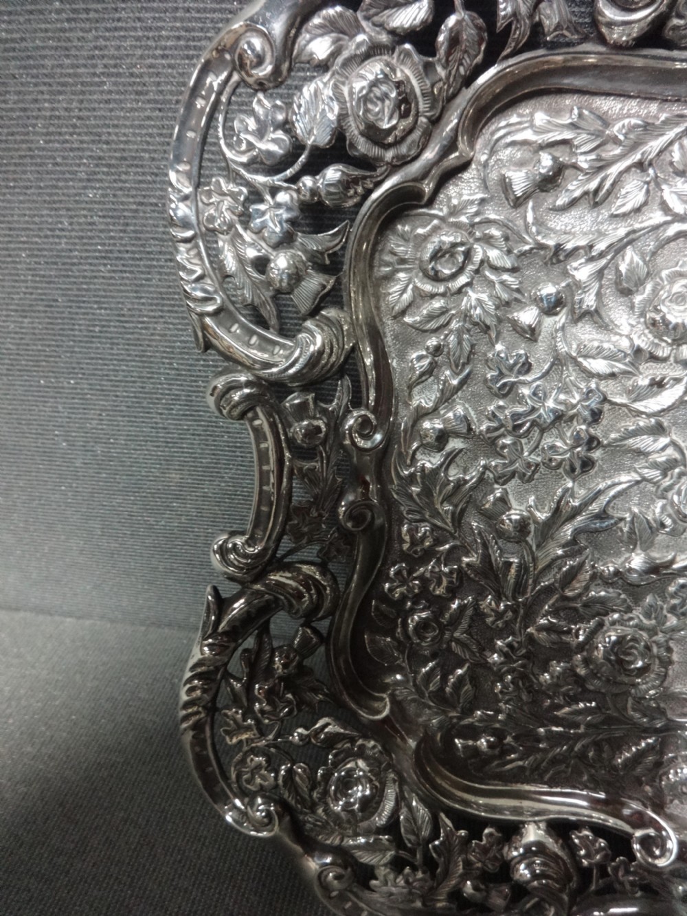 Edwardian Silver Tray by Mathew John Jessop View IV