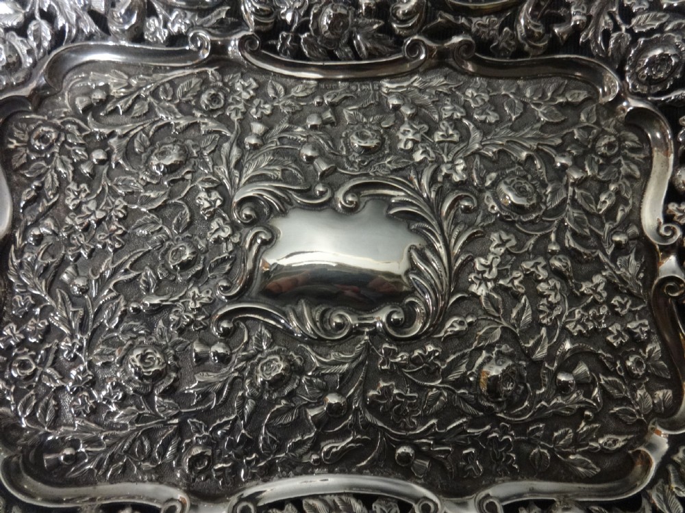 Edwardian Silver Tray by Mathew John Jessop View X