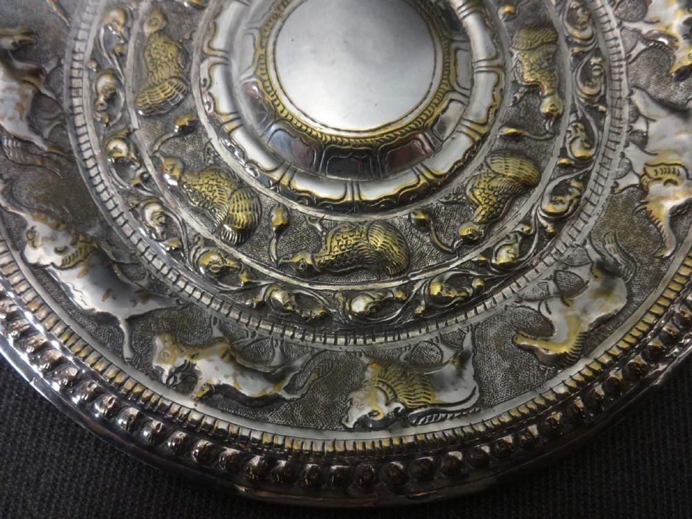 Top Quality C.19th Indian Silver Gilt Plate View III