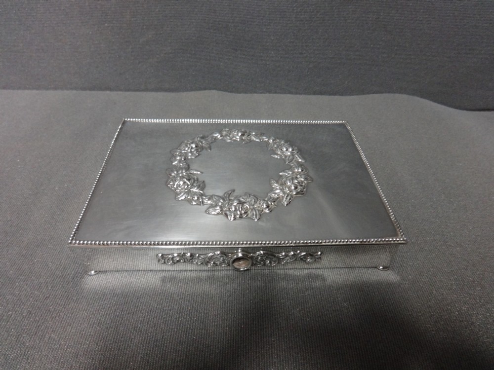 Good Silver Plate Jewelry Box