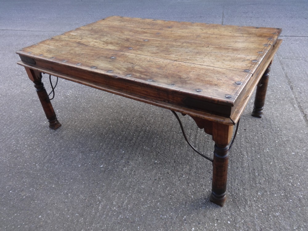 A Superb Iron and Teak  Dining Table View III