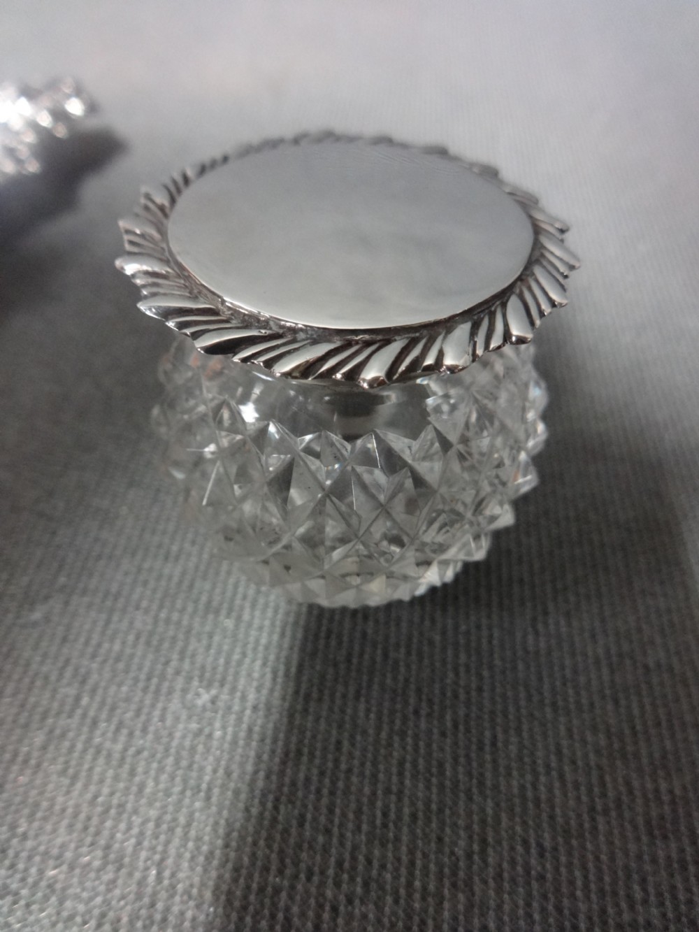 Excellent Victorian Silver Inkwell and Stand Chester 1895 View VI