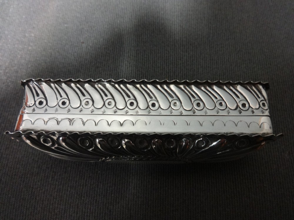 Beautiful Victorian Silver Trinket Box London 1886 View V