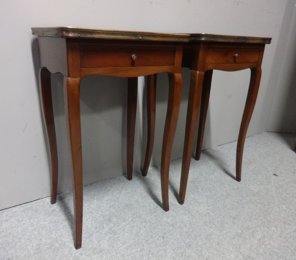Good Pair Marble Topped Side Tables View III