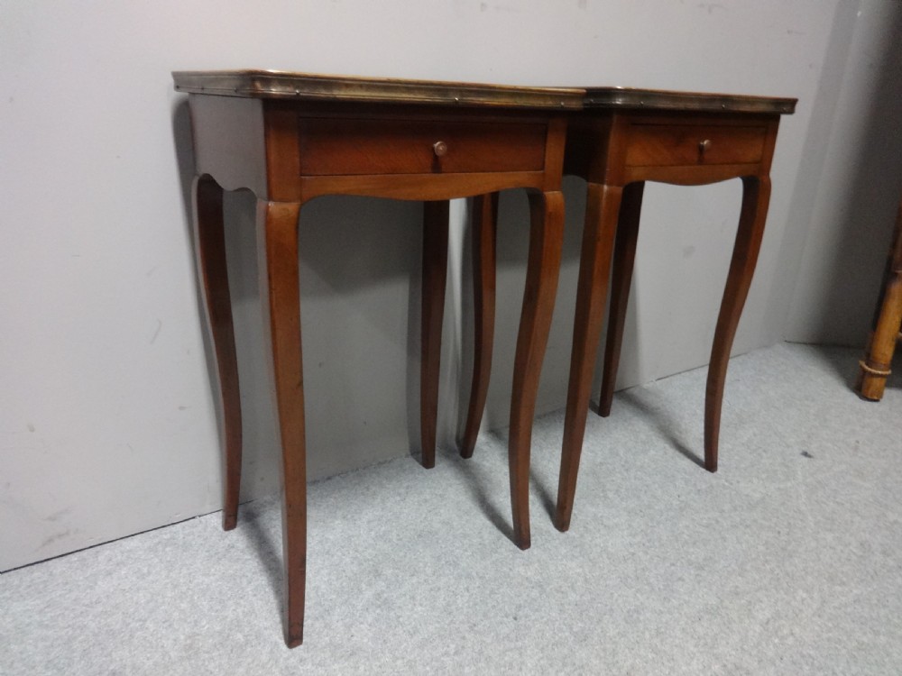 Good Pair Marble Topped Side Tables View V
