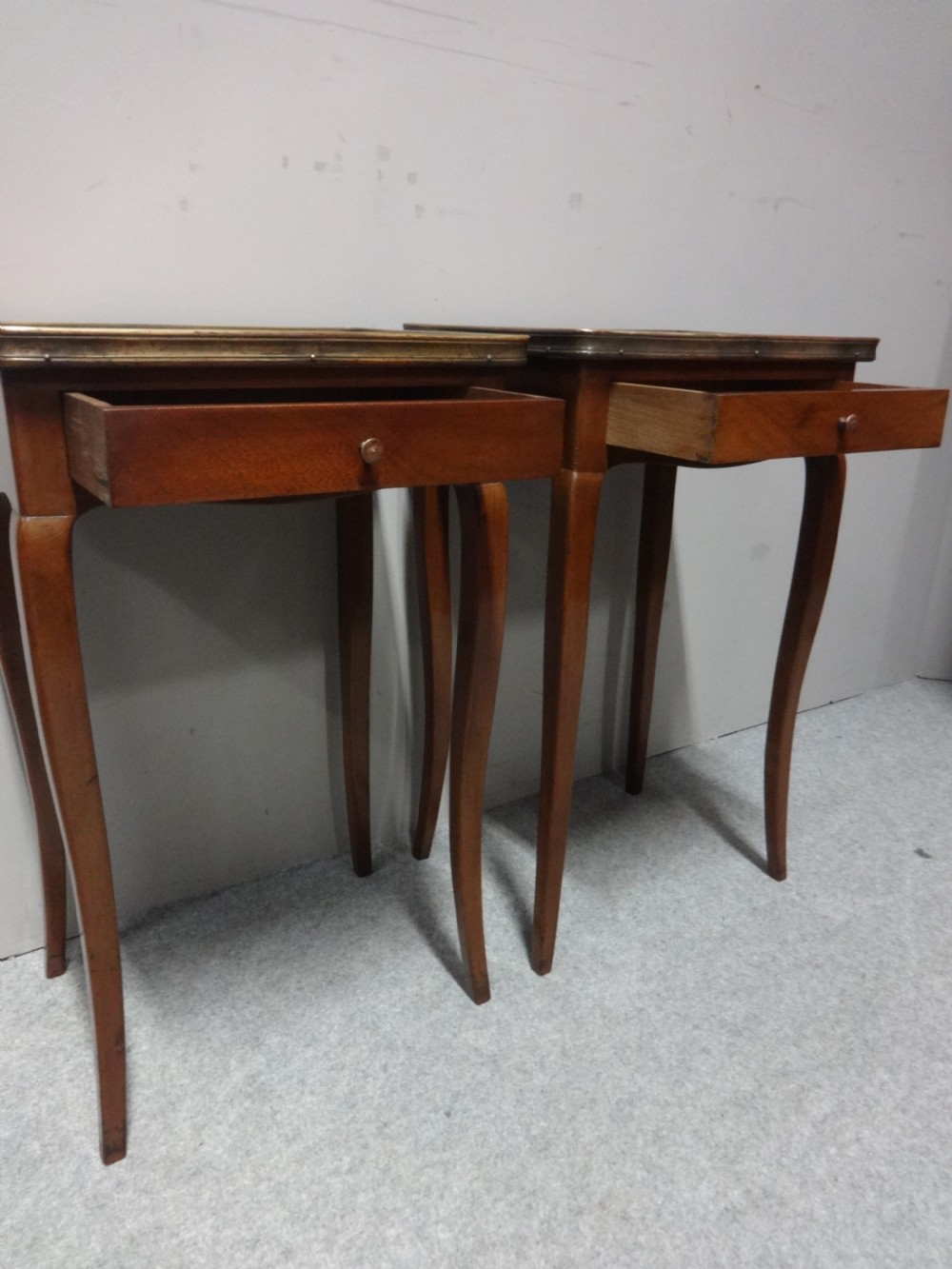 Good Pair Marble Topped Side Tables View VI