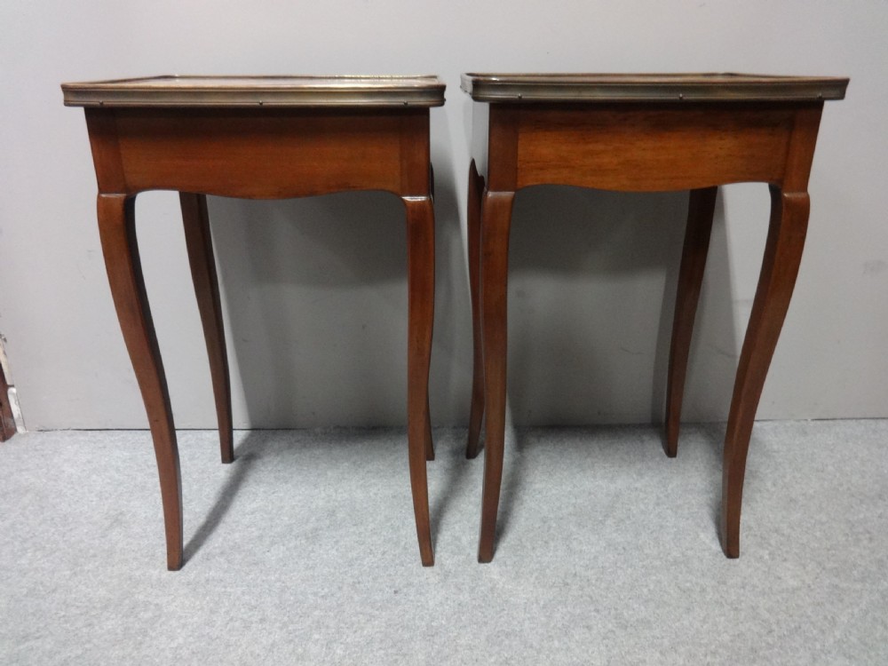 Good Pair Marble Topped Side Tables View VII