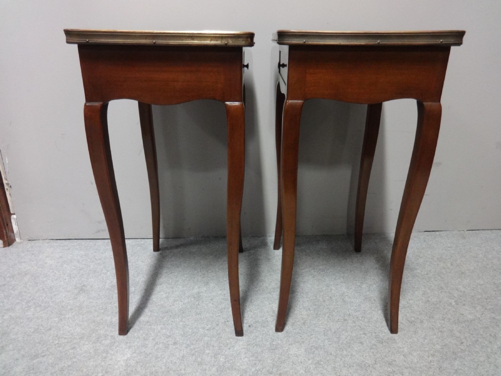 Good Pair Marble Topped Side Tables View VIII