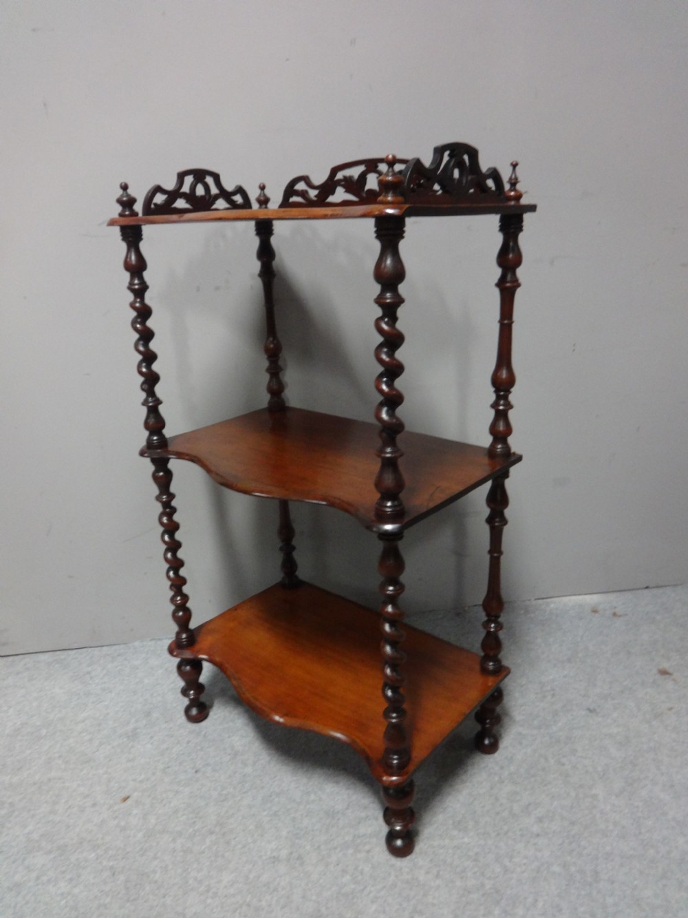 Lovely Turned  Mahogany Stand