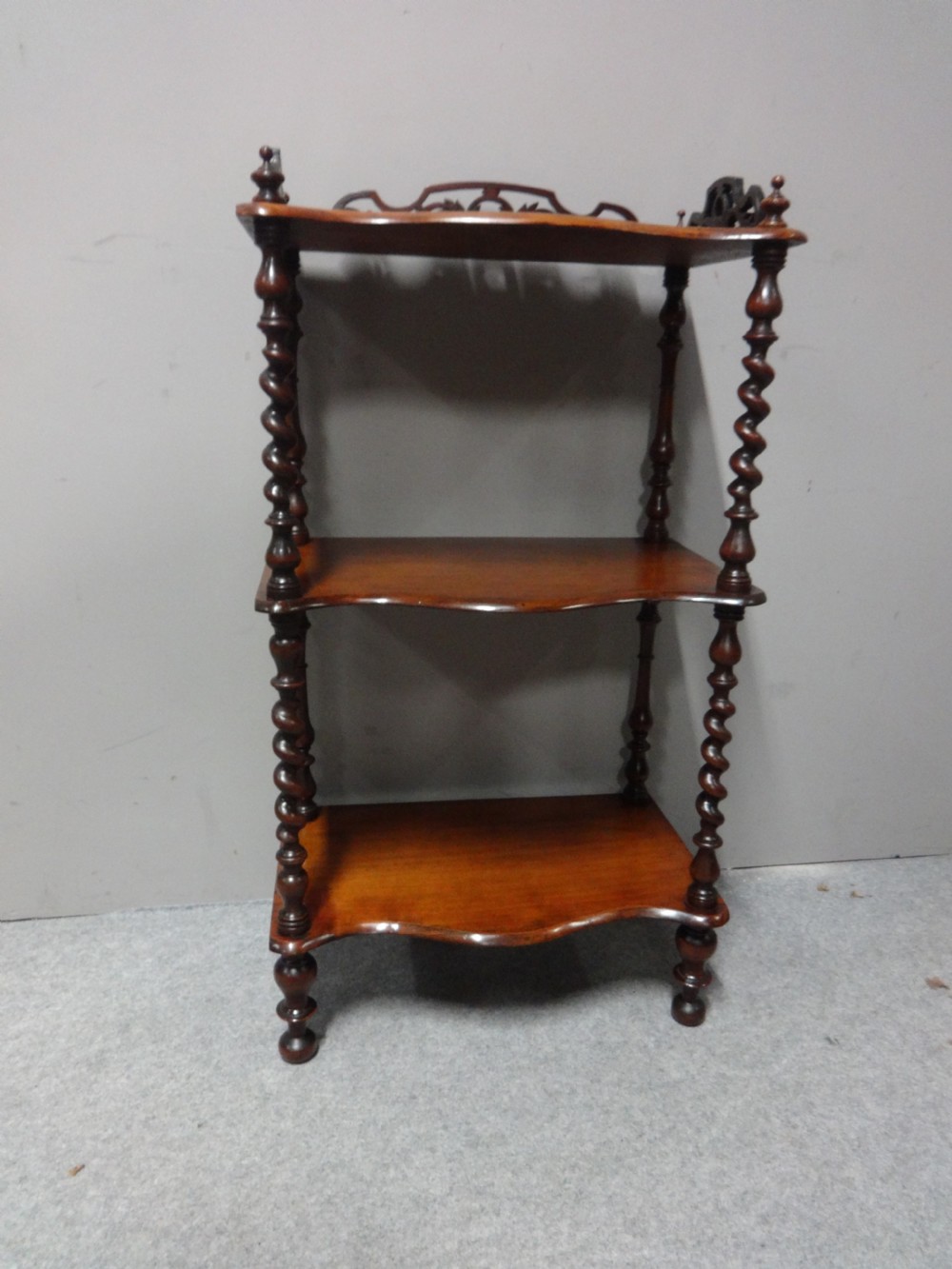 Lovely Turned  Mahogany Stand View II