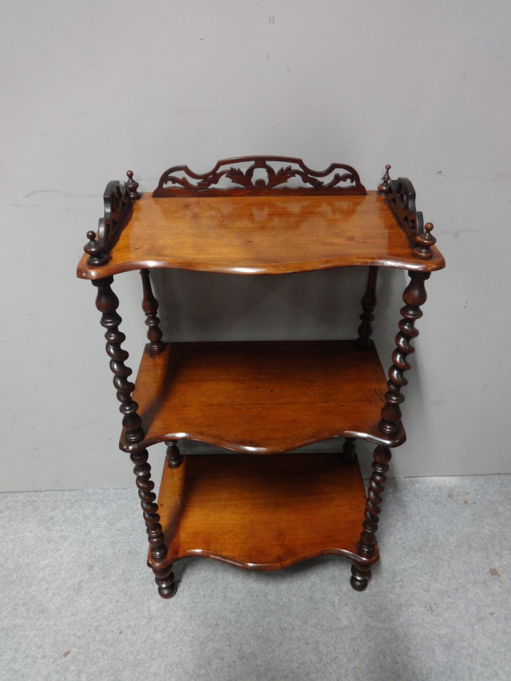 Lovely Turned  Mahogany Stand View III