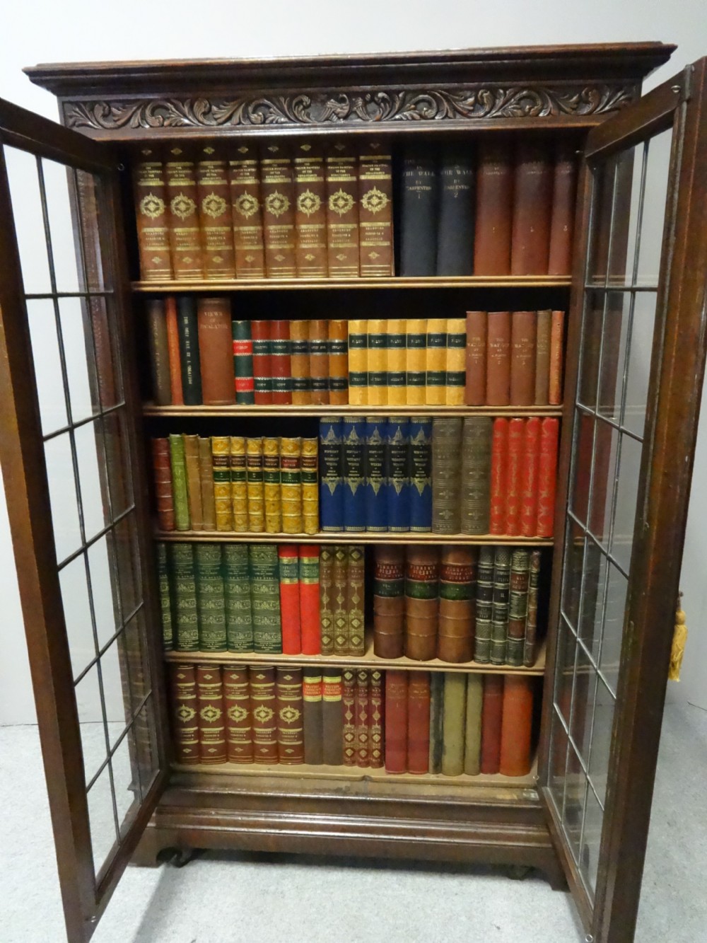Top Quality Oak Adjustable Bookcase View IX