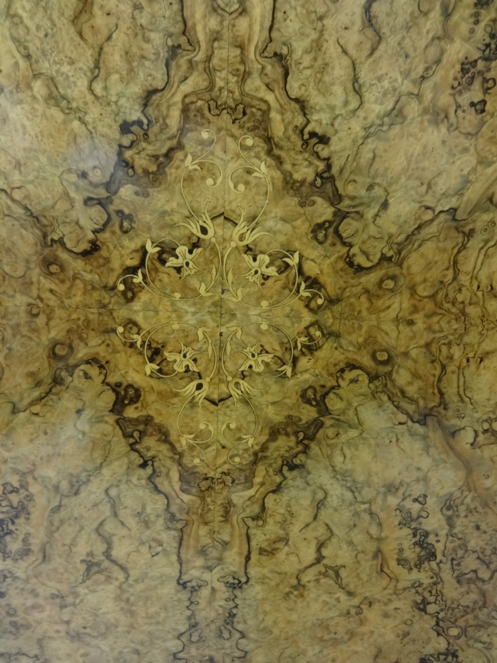 Wonderful Burr Walnut Inlaid Loo Table View VI