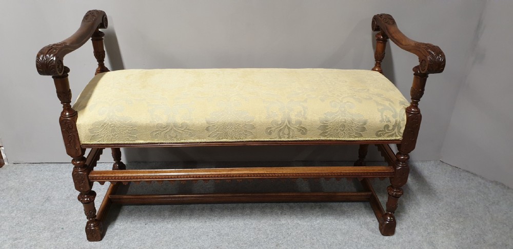 Top Quality French Walnut Duet Stool