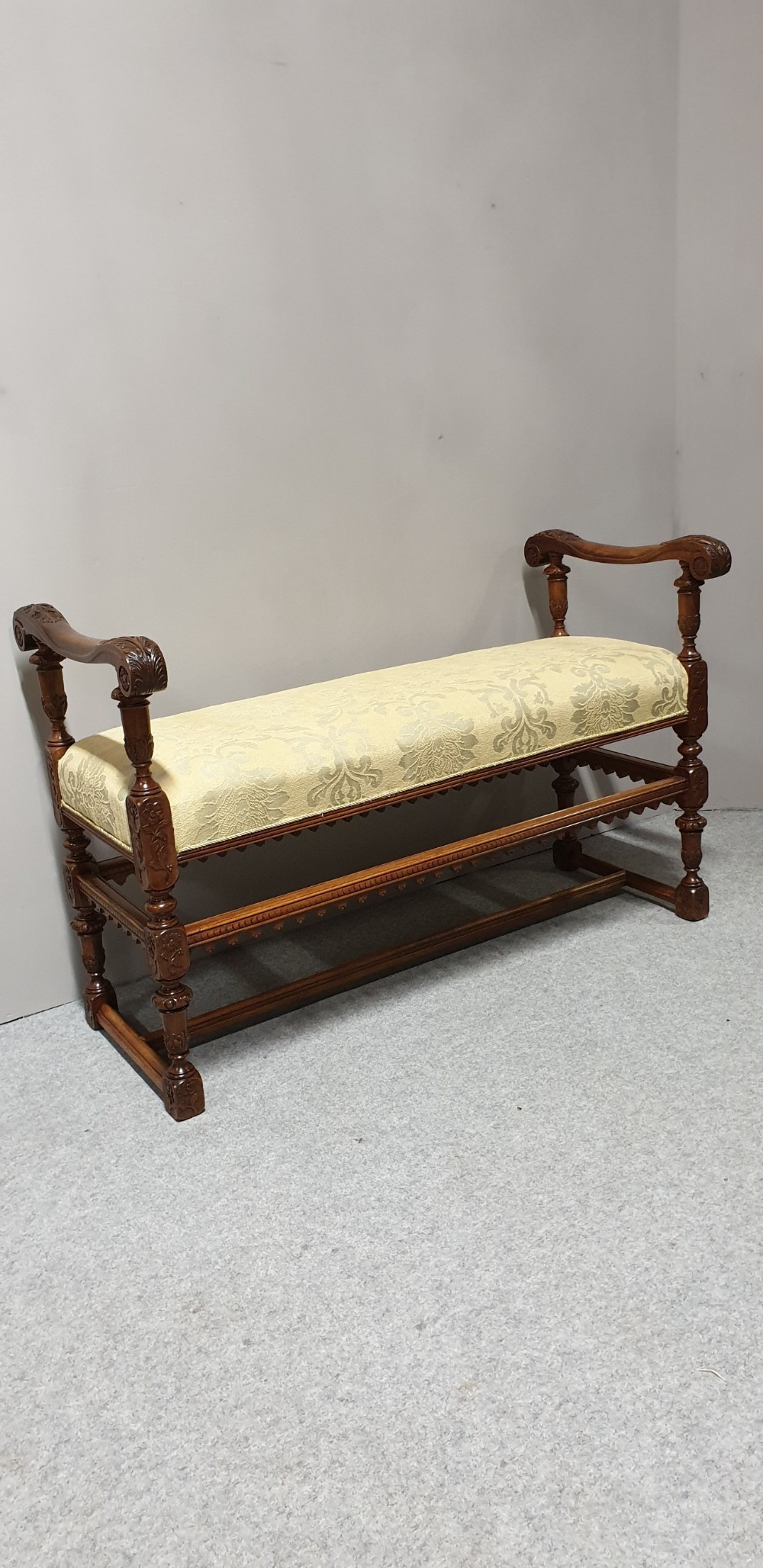 Top Quality French Walnut Duet Stool View II