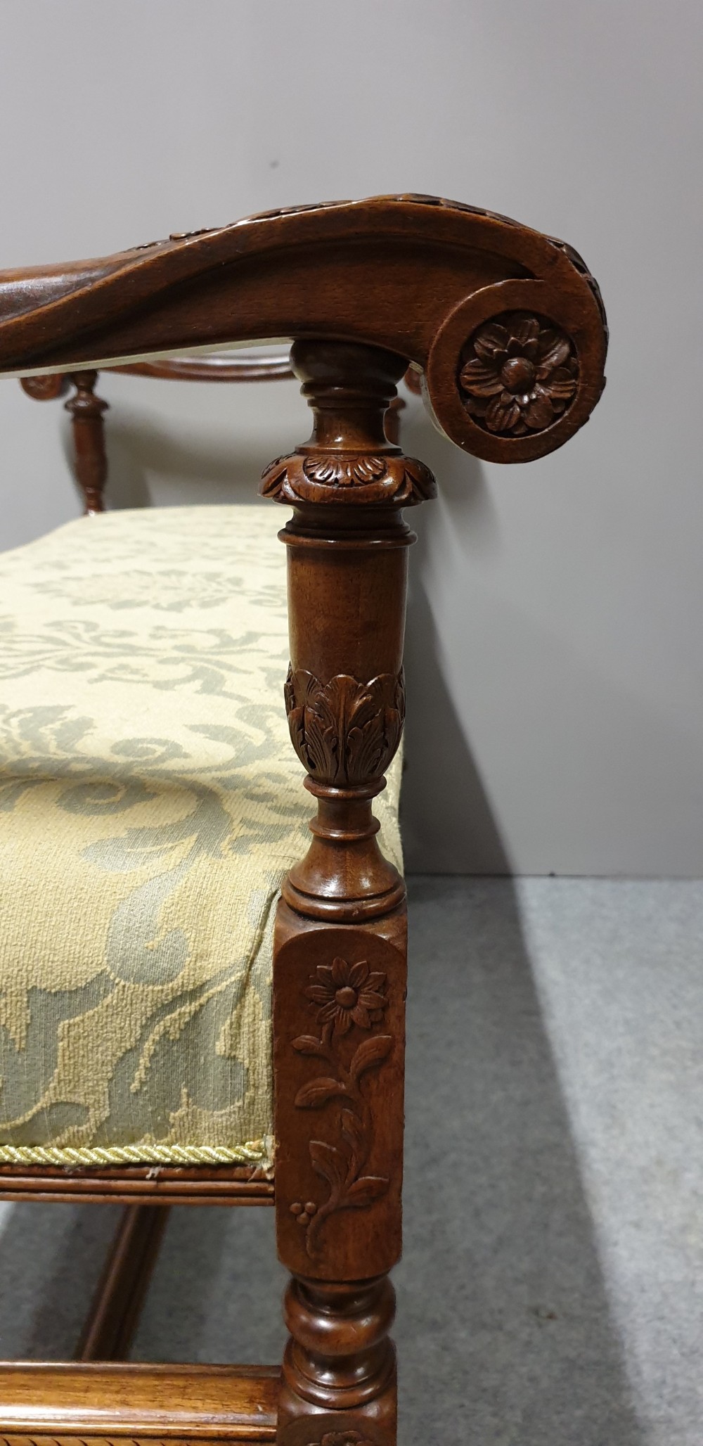 Top Quality French Walnut Duet Stool View VII
