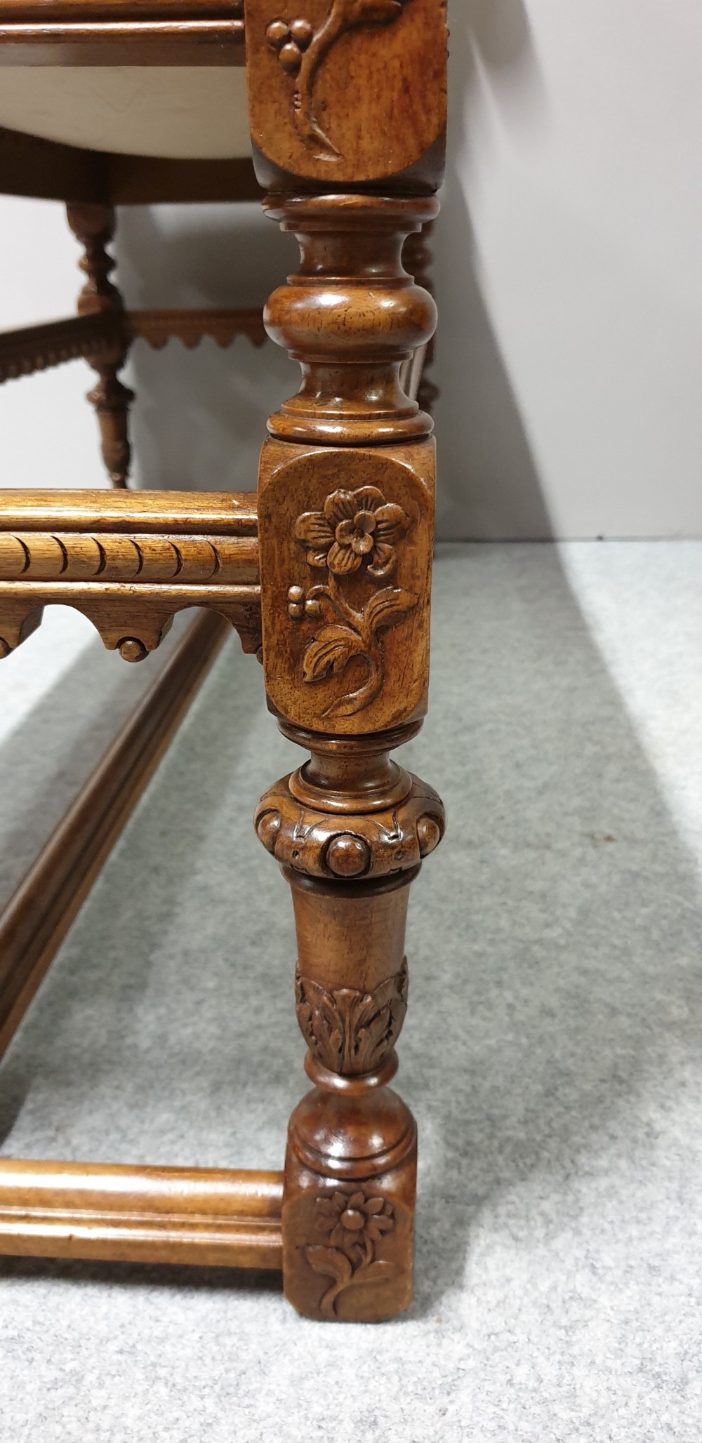 Top Quality French Walnut Duet Stool View VIII