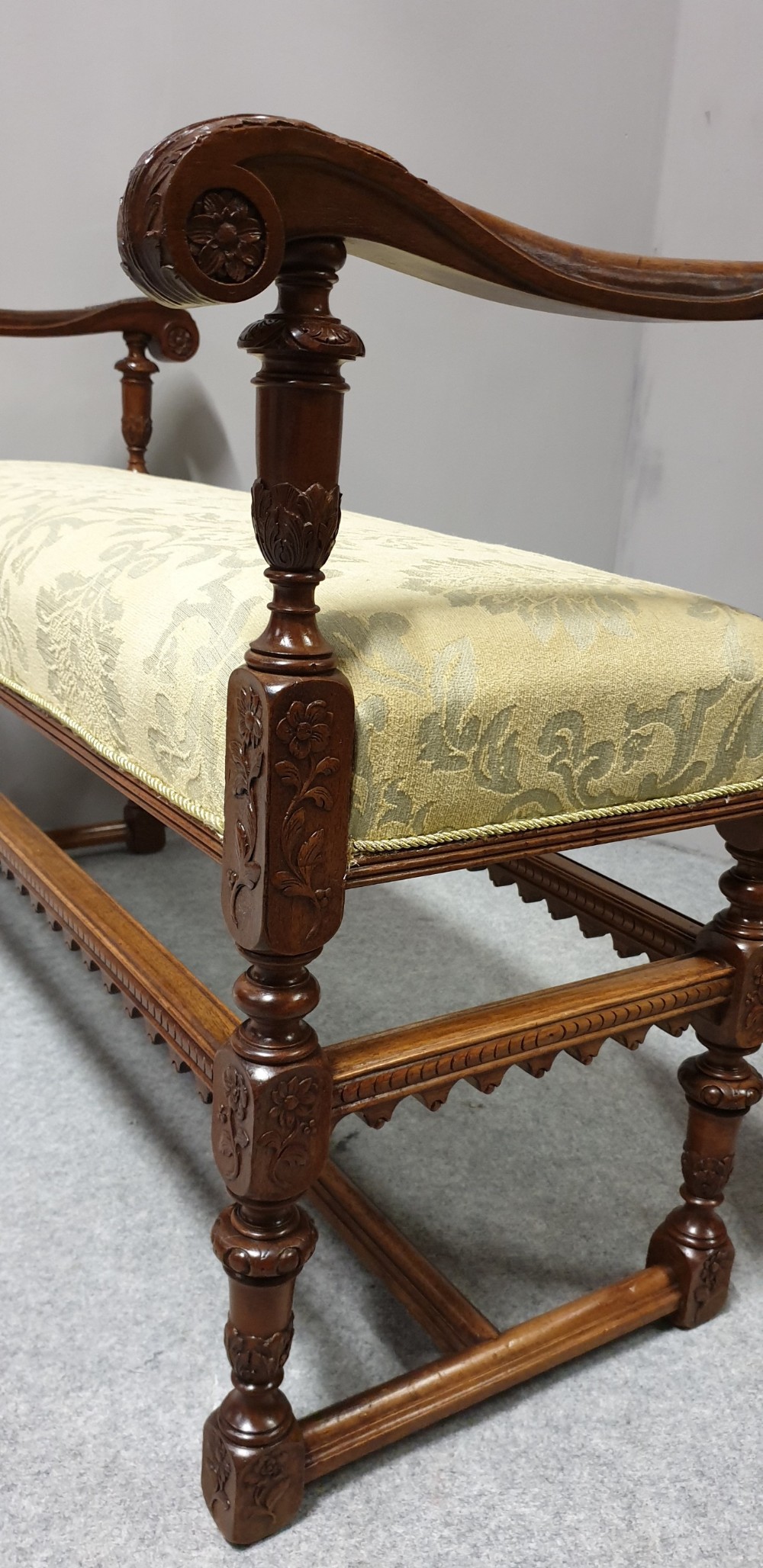 Top Quality French Walnut Duet Stool View X