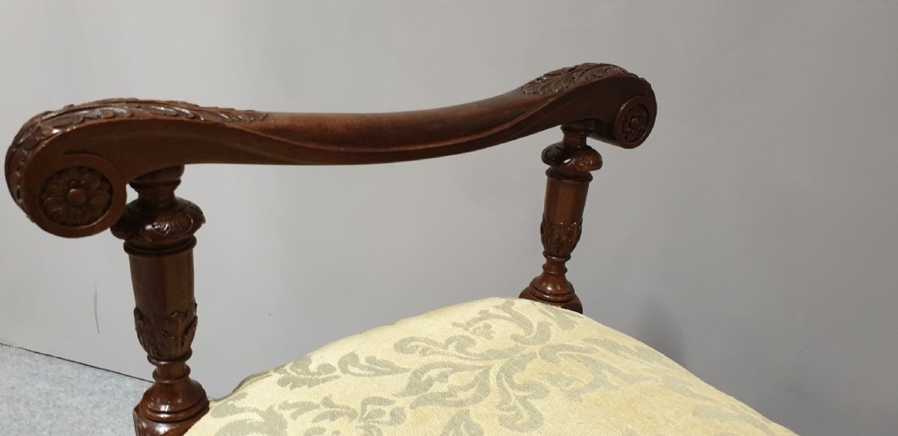 Top Quality French Walnut Duet Stool View XI